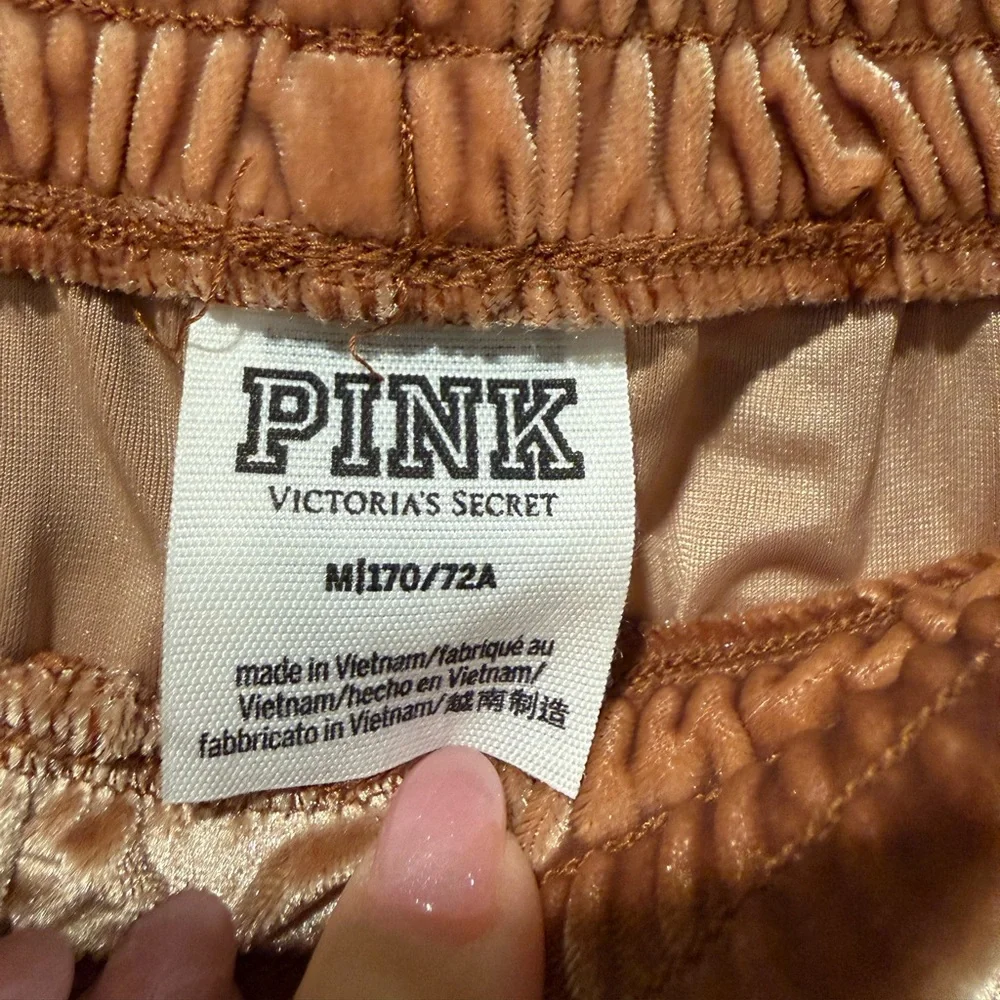 VS PINK velour pants size medium NWOT - Picture 2 of 4